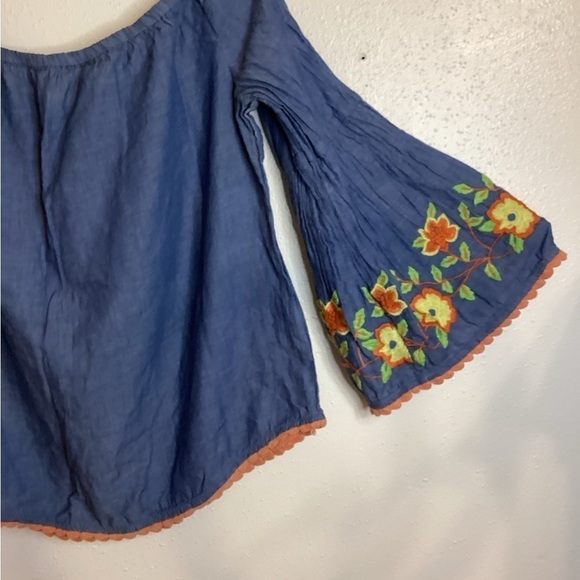 Ivy Jane Floral Embroidered Blouse Size Ex Small - Picture 4 of 11